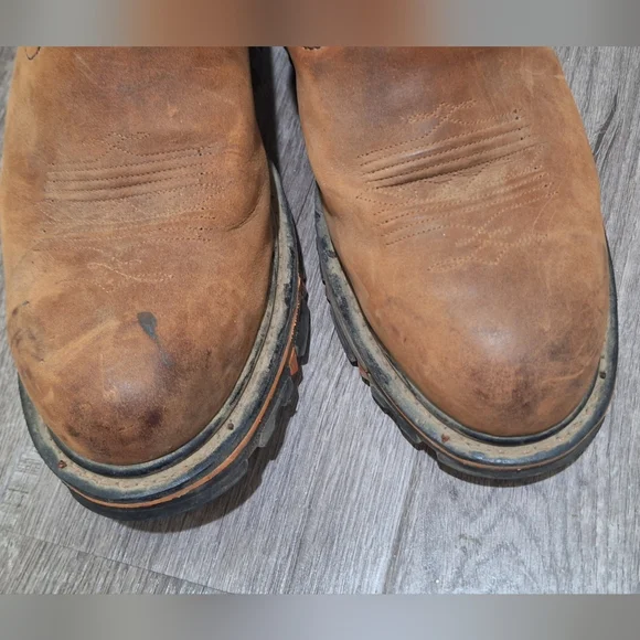 Men's Brown Steel Toe Boots - Picture 5 of 8